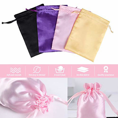 Picture of Boshen 25/50/100/200PCS Satin Gift Bags Jewelry Candy Pouches Drawsting Pouch Wedding Brithday Party Xmas Festival Favor Bags 4"x6"