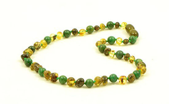 Natural Green Baltic Amber and .925 SS Pendant -29.5x23mm - 1 - Janes Beads  and Arts