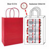 Picture of AZOWA Gift Bags Small Kraft Paper Bags with Handles (5 x 3.1 x 8.2 in, Assorted, 25 Pcs)