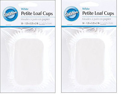 Picture of Wilton Petite Loaf Baking Cups, White(2packs of 50)