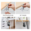 Picture of 6amLifestyle Dual Rotatable Headphone Stand Hanger Under Desk Clamp Headset Holder Aluminum Load up to 11lb Headset Stand Hanger Compatible with Universal Headphones, Silver 6A-13SV