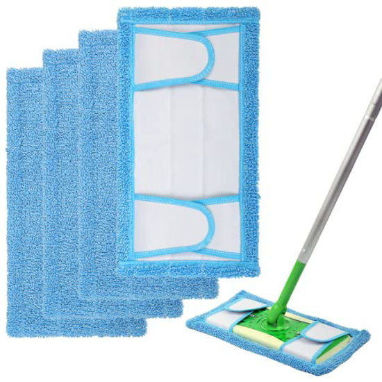 GetUSCart- Reusable Microfiber Mop Pads for Swiffer Sweeper & All