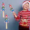 Picture of 5 Pack Christmas Hand Jingle Bells Wooden Christmas Jingle Stick Shaker Jingle Bells Musical Instrument Toy Hand Sleigh Bells for Holiday Home and Christmas Decoration