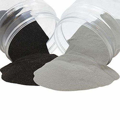Picture of Just Artifacts 2lbs Craft and Terrarium Decorative Assorted Colored Sand (1lb Stone Grey & 1lbs Black)
