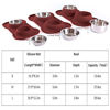 Picture of Hubulk Pet Dog Bowls 2 Stainless Steel Dog Bowl with No Spill Non-Skid Silicone Mat + Pet Food Scoop Water and Food Feeder Bowls for Feeding Small Medium Large Dogs Cats Puppies (S, Burgundy)