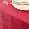 Picture of Mebakuk Rectangle Table Cloth Checkered Style Tablecloth Spill-Proof Antiwrinkle and Shrink Proof Decorative Fabric Table Cover for Dining and Outdoor Use (Oblong 52 x 70 Inch (4-6 Seats), Red)