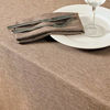 Picture of Mebakuk Rectangle Table Cloth Linen Farmhouse Tablecloth Waterproof Anti-Shrink Soft and Wrinkle Resistant Decorative Fabric Table Cover for Kitchen (Oblong 52 x 70 Inch (4-6 Seats), Flaxen)