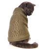 Picture of Jnancun Cat Sweater Turtleneck Knitted Sleeveless Cat Clothes Warm Winter Kitten Clothes Outfits for Cats or Small Dogs in Cold Season (Large, Olive Green)