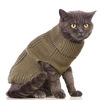 Picture of Jnancun Cat Sweater Turtleneck Knitted Sleeveless Cat Clothes Warm Winter Kitten Clothes Outfits for Cats or Small Dogs in Cold Season (Large, Olive Green)