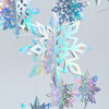 Picture of 15pcs Winter Christmas Hanging Snowflake Decorations, 3D Holographic Snowflakes for Christmas Winter Wonderland Decorations Frozen Birthday New Year Party Home Decorations