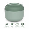 Picture of Bentgo Bowl - Insulated Leak-Resistant Bowl with Collapsible Utensils, Snack Compartment and Improved Easy-Grip Design for On-the-Go - Holds Soup, Rice, Cereal & More - BPA-Free, 21.2 oz (Khaki Green)