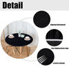 Picture of LUSHVIDA Round Waterproof Table Cover Elastic Tablecloth Vinyl Fitted Table Cover Elastic Edged Plastic Table Cover Fits Tables up to 57"-68" R Black