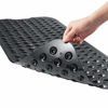 Picture of YINENN Bath Tub Shower Mat 40 x 16 Inch Non-Slip and Extra Large, Bathtub Mat with Suction Cups, Machine Washable Bathroom Mats with Drain Holes, Black