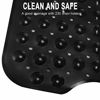 Picture of YINENN Bath Tub Shower Mat 40 x 16 Inch Non-Slip and Extra Large, Bathtub Mat with Suction Cups, Machine Washable Bathroom Mats with Drain Holes, Black