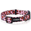 Picture of KISSBAK Dog Collar for Medium Dogs - Special Design Personalized Cute Small Medium Large Girl Dog Pet Collar Soft Adjustable Fancy Floral Pink Leopard Boy and Girl Puppy Dog Collar (Pink Leopard, M)