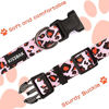Picture of KISSBAK Dog Collar for Medium Dogs - Special Design Personalized Cute Small Medium Large Girl Dog Pet Collar Soft Adjustable Fancy Floral Pink Leopard Boy and Girl Puppy Dog Collar (Pink Leopard, M)