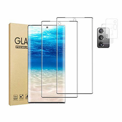 Picture of [2+2] Galaxy Note 20 Ultra Screen Protector Tempered Glass + Camera Lens Protective Film [Support Fingerprint Unlock] [9H Hardness] [Anti-Fingerprint] [HD Clarity] for Galaxy Note 20 Ultra 5G (6.9")