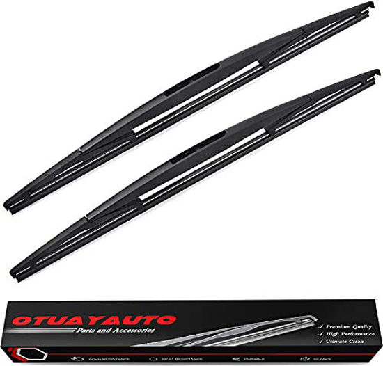 Picture of OTUAYAUTO Rear Windshield Wiper Blades - 2 Pieces of 16" Car Back Window Wiper - Replacement for Honda Odyssey 2005-2018, Subaru Impreza 2004-2014, Subaru Forester 2004-2005