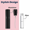 Picture of Lil Ray 8ml Portable Mini Perfume Atomizer(4 PCS)Refilable Empty Small Spray Bottle for Travel, Twist Tpye Pocket Cologne Sprayer (Matte Black)