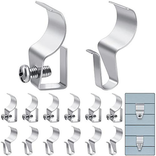 GetUSCart 12 Pieces Vinyl Siding Hooks Stainless Steel Vinyl Siding Hangers NoHole Needed