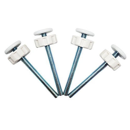 Picture of Baby Gate Guru Extra Long M10 (10mm) Spindle Rods for Pressure Mounted Baby and Pet Safety Gates 4 Pack Replacement Set (10mm, White)