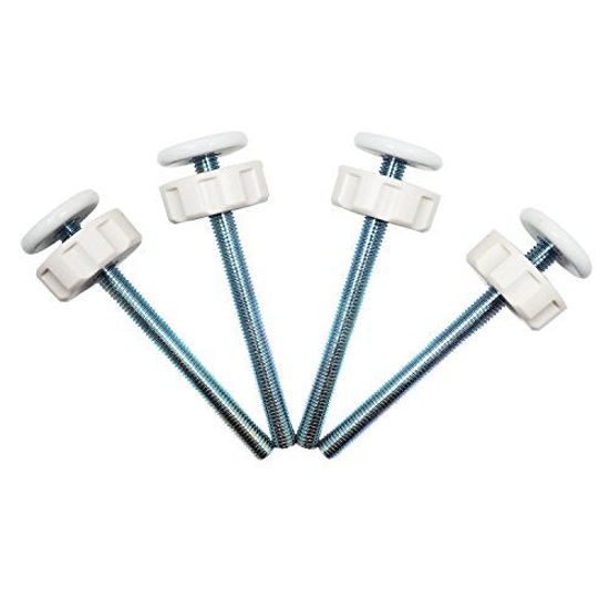 Picture of Baby Gate Guru Extra Long M10 (10mm) Spindle Rods for Pressure Mounted Baby and Pet Safety Gates 4 Pack Replacement Set (10mm, White)