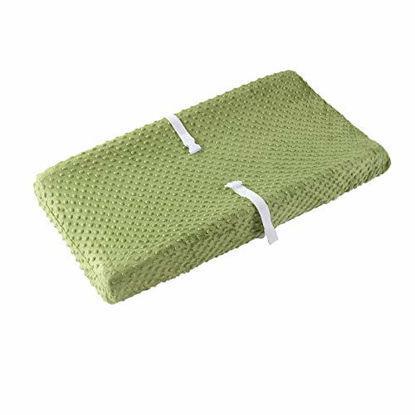 Picture of Baby Changing Pad Cover, Super Soft Minky Dot Diaper Changing Table Covers for Baby Girls and Boys, Ultra Comfortable, Safe for Babies, Fit 32"/34'' x 16" Pad (Sage)