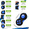 Picture of 3 Pieces Handheld Mini Fidget Toy Set Includes Six Roller Chain and Key Flippy Chain Bike Chain Fidget Handheld Fidget Pad Stress Relief Toys Set for Adults Teens Relieve Stress (Black and Blue)