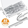 Picture of Metal Curtain Hooks Long Drapery Hook Pins 7cm by 1.8cm Stainless Steel Pin on Hooks with Clear Box for Window Curtain, Door Curtain and Shower Curtain, Silver (80 Pieces)