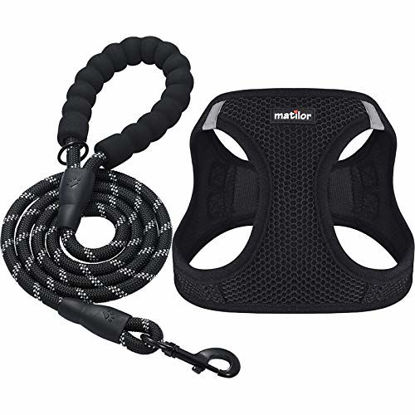 Picture of matilor Dog Harness Step-in Breathable Puppy Cat Dog Vest Harnesses for Small Medium Dogs