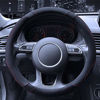 Picture of Binsheo Automative Car Steering Wheel Cover 15 inch Comfort Durability Safety Anti-Slip,Black