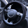 Picture of Binsheo Automative Car Steering Wheel Cover 15 inch Comfort Durability Safety Anti-Slip,Black
