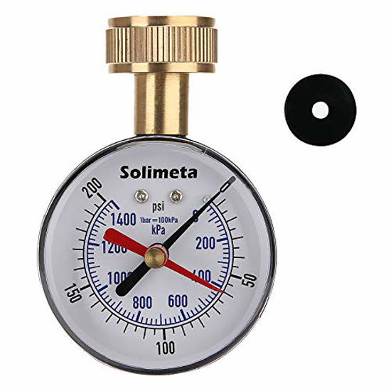 GetUSCart Solimeta 21/2" Water Pressure Test Gauge, Garden Hose