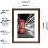 Picture of Americanflat 11x14 Walnut Picture Frame with Shatter-Resistant Glass - Displays 8x10 Photos with Mat or 11x14 without Mat