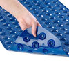 Picture of SlipX Solutions Extra Long Bath Tub and Shower Mat 39 x 16 Inch, Non-Slip Traction, Longer Than Standard Bathtub Mats (200 Suction Cups, Machine Washable) (Navy)
