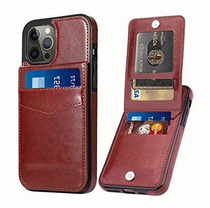 Picture of Seabaras Leather Wallet Case for iPhone 12 Wallet Case and iPhone 12 Pro Wallet Case with Credit Card Holder Case for iPhone 12 and iPhone 12 Pro 6.1 inch (Sepia Brown)