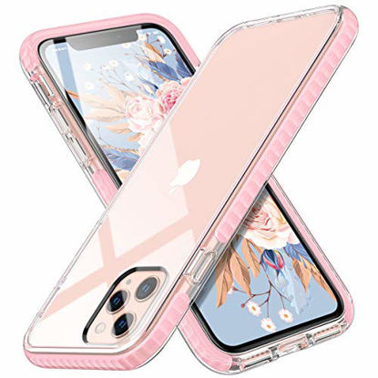 Picture of MATEPROX iPhone 11 Pro Case Clear Thin Slim Crystal Transparent Cover Shockproof Bumper Case for iPhone 11 Pro 5.8Pink