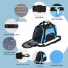 Picture of JMOON Cat Carrier Soft-Sided Airline Approved Pet Carrier Bag,Pet Travel Carrier for Cats,Dogs Puppy Comfort Portable Foldable Pet Bag (Small, Blue)