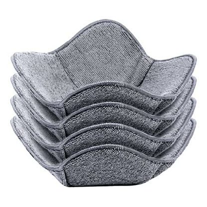 Picture of Microwave Bowl Holders for Hot Food Set of 4 Bowl Huggers for Hot Food Bowl Cozy for Soup Bowl Hot Pads (Grey)