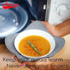 Picture of Microwave Bowl Holders for Hot Food Set of 4 Bowl Huggers for Hot Food Bowl Cozy for Soup Bowl Hot Pads (Grey)