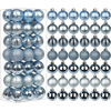 Picture of 1.57" Christmas Ball Ornaments 42 Pcs Christmas Tree Decorations Shatterproof Hanging Small Blue Christmas Ornaments Balls with Hanging Loop for Holiday Party Wreath Tabletop Xmas Tree Decor