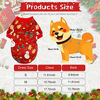 Picture of 6 Pieces Christmas Dog Shirt Vest Soft Breathable Pet Dog Clothes Xmas Holiday Dog Apparel Snowman Printed Puppy Shirts Elf Costume Puppy Outfits Pet Shirts for Small Medium Dogs Cosplay (Medium)