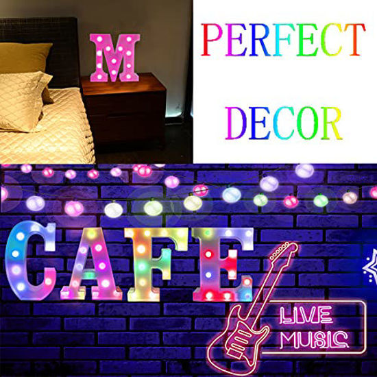GetUSCart- Light Up Colorful LED Marquee Letter Lights, 18 Colors ...
