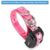 Picture of LuckinPET Waterproof Reflective Dog Collar Replacement Strap for Shock Collar and Fence Easy Clean Odorless Dog Collar Metal Buckle 3/4 Inch Adjustable Size Durable Anti-odor TPU Dog Collar Pink Pack2