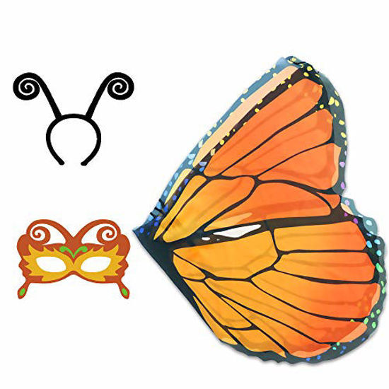 GetUSCart Kids ButterflyWings Costume for Girls with Dress Up Antenna