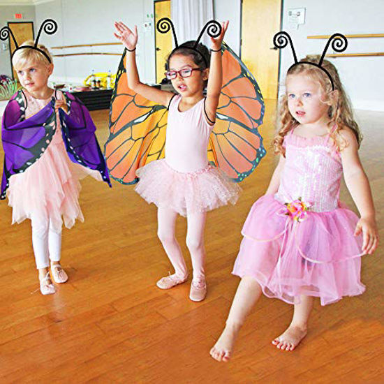 GetUSCart Kids ButterflyWings Costume for Girls with Dress Up Antenna