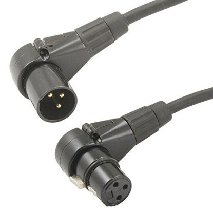 Picture of MCSPROAUDIO Male to Female XLR Cable with black connectors 25 FT Foot Feet Right-M to Right-F