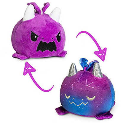 TeeTurtle Sensory Fidget Toy for Stress Relief The Original Reversible Catzilla Plushie Patented Design Glow in The Dark! Show Your Mood Without Saying a Word!