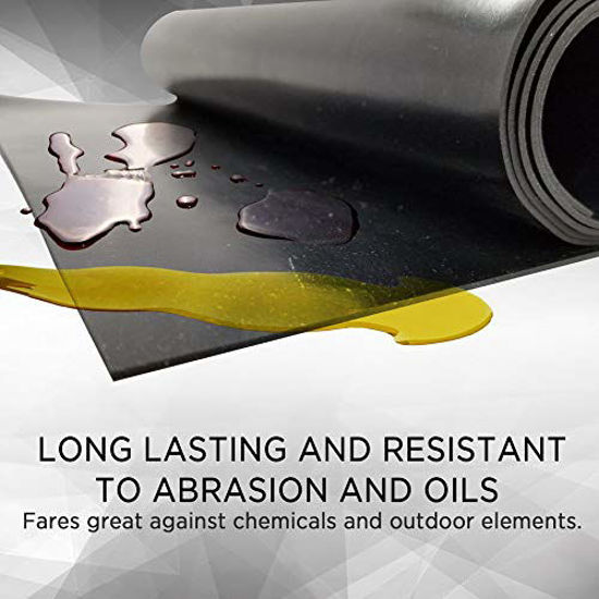 GetUSCart Rubber Sheet Warehouse .125" (1/8") Thick x 2" Wide x 10