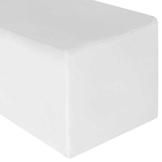 Picture of Lann's Linens - 6' Premium Fitted Tablecloth for 72" x 30" Rectangular Table - Wedding/Banquet/Trade Show - Polyester Cloth Fabric Cover - White